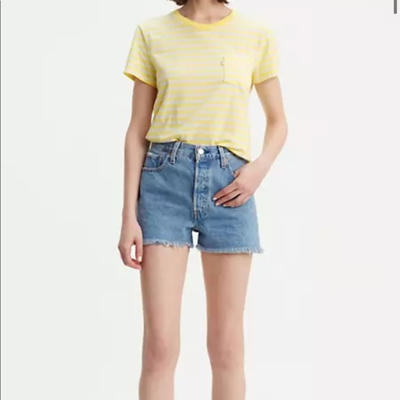 Levi’s 501 denim jeans shorts 25 nwt - Picture 2 of 4